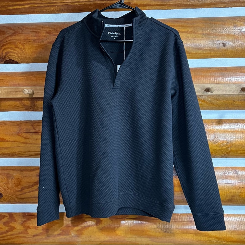 Walter Hagen Men's Black 1/4 Zip-Up Sweater